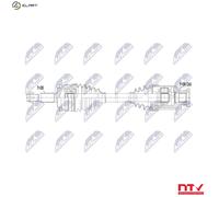 DRIVE SHAFT NPW-MS-131 FOR MITSUBISHI -T/C4B114B11-T/C 2.0L 4cyl LANCER VIII