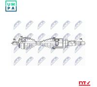 DRIVE SHAFT NPW-VV-142 FOR VOLVO XC70/Cross/Country V70/II D 5244 T4 2.4L 5cyl