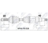 DRIVE SHAFT NPW-FR-028 FOR FORD IKON FIESTA/Van A9JB/A9JA/BAJA 1.3L F6JA 1.4L