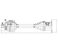 Drive Shaft VW Sharan 1.8T, 1.9TDI, 2.0, 2.8VR6 00-, Seat Alhambra 1.8T 1.9TDI