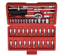 Drive Socket Set 46PC Socket Wrench Set Household Motorcycle Auto Car Repair Tool Ratchet Torque For Combo Mechanical Tools Box