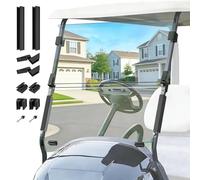 Drive-up Club Car Precedent, Tempo, Onward 2004-Up Golf Cart Windshield, Clear Foldable, UV Protection, Impact Resistant