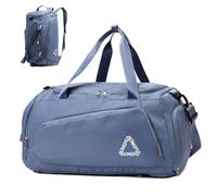 DriveMax 4 Ways to Carry 45L Large Duffle Water-Resistant Gym Bag, Lightweight Sports Travel Backpack with Shoe Compartment Overnight Bag for Fitness Yoga Swimming Weekend Bags for Women