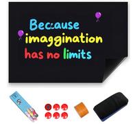 DriveMax 60x100 cm No Dust Chalk Board Magnetic Blackboard with Self-Adhesive Backing, Wall Decal for Restaurant Menu Board, Office and Home