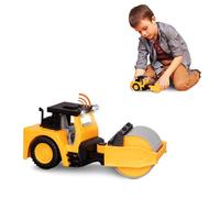 Driven by Battat - 7-Inch Steam Roller Toy with Lights & Sounds, Movable Parts, Construction Vehicle for Boys & Girls, Durable Design, Realistic Details, 3+ Years Toy for Kids