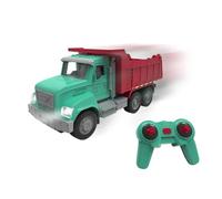 Driven by Battat - 7" Remote Control Dump Truck Toy for Kids - Construction Vehicle with Tilting Bed, Lights & Sounds - Durable Build for Boys & Girls Ages 3+