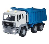 Driven by Battat Driven WH1000Z Battat Standard Series Dump Tilting Dumper Age 3+, Lights, and Sounds - Trucks and Construction Toys for Kids +, Blue, 1: 16 Scale