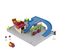Driven by Battat - Dine & Drive Pit Stop Pocket Playset - 5pc Toy Set with Petrol Station, Food Truck, and Road Signs - Toys for Kids Aged 3 and Up