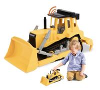 Driven by Battat - Large 17 Inch Bulldozer Toy for Kids - Heavy-Duty Construction Vehicle with Movable Blade & Tracks - Realistic Design for Sandbox or Indoor Play - Ages 3+