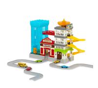 Driven by Battat - Pocket Big City Cruisin' Fleet - 60pc City Playset for Kids - Toy Cars Included - Buildings Ramp Tracks & More - Kids 3