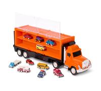 Driven by Battat Pocket Carrier Truck, 10 Vehicles, Detachable Trailer