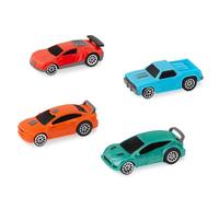 DRIVEN by Battat - Pull-Back 4 Pack Turbocharge Series Set with 4 Car Toys and Race Track Accessories for Girls and Boys, Age 3+ (WH1121GZ)