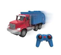Driven by Battat R/C Recycling Garbage Truck Toy, Lights Sounds, Red, Micro