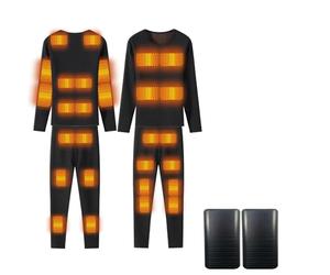 DriveNova Wishfa Heated Underwear Set, USB Electric Heated Thermal Underwear for Men Women, 28 Heating Zones Heated Long Sleeve Tops Long Johns Thermal Set Heating Base Layer