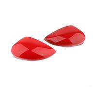 Driver And Passenger Side Exterior Mirror Covers For Ford Fiesta MK7 2008-2017 Models Red ABS Plastic Exterior Replacement Pair