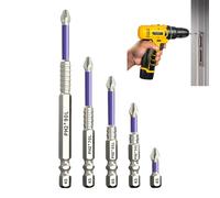 Driver Bit Set - K5 Magnetic Electric Cross Screwdriver Set | Chrome Plated Power Tool Accessories for Hand Drill and Wrench 25-50-65-70-90 Mm Mechanics Automotive Carpenters Electricians