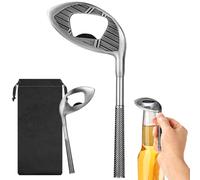 Driver Golf Club Bottle Opener, Downward-Opening Golf Driver Beer Opener, Bar Shelf Tools, Parties or Barbecues Gadgets, Golf Gifts for Golfer, Novelty Birthday Xmas Gifts for Men Women, Dark Silver