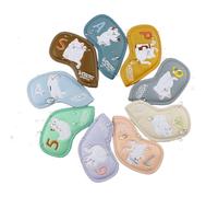 Driver Head Cover - Long Cat Print Golf Covers Numbered Tags Set Included | Durable Puppies for Men with Soft Inner Lining Clubs Protection During Your Life