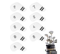 Driver Headgear - PU Leather Protector with Thick, 9 Pieces Golf Iron Covers - for Hybrid Irons Wood Putter Numbered Practice Field Travel