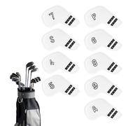 Driver Headgear, PU Leather Protector with Thick | Set of 9 Pieces Soft Fabric Headgear for Drivers Wood Iron, for Golfers Men Women Tournaments in the Field Putting Green Outdoor