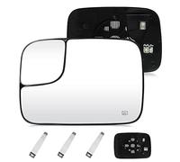 Driver Left Side Mirror Blind Corner Convex Heated Mirror Glass with Rear Holder for 2005-2009 Dodge Ram 1500 2500 3500 Replaces 5161011AA 5191035AA CH1324121 (Not Fit Pickup Truck)