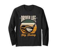Driver Life Big Swing Retro Golf Driver Long Sleeve T-Shirt