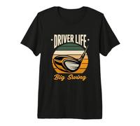 Driver Life Big Swing Retro Golf Driver Premium T-Shirt