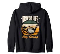 Driver Life Big Swing Retro Golf Driver Zip Hoodie