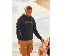 Animal Driver Mens Organic Logo Hoodie - Lightweight, Warm & Cosy Pull Over Top with Adjustable Hood - Best for Spring, Summer, Outdoors & Everyday wear Navy, L