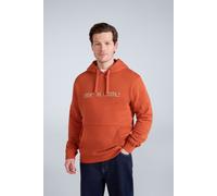 'Driver' Lightweight Embroidered Logo Cotton Relaxed Hoodie Animal Terracotta L
