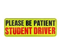 Driver Magnet Bumper Reflective Sticker for Car Please Be Patient Student Magnet Signs Learner Sticker
