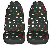 Driver Passenger Seat Protector Universal Breathable Auto Seats Protectors Car Seat Protector For Suv Four Seasons Men, Christmas Polka Dots