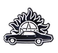 Driver Picks the Music Shotgun Shuts His Cakehole Supernatural Baby Car Dean Winchester TV Show Fantasy Horror Drama Magic 1.3" Enamel Pin Badge