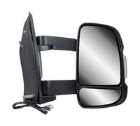 Driver Right Side Door Wing Mirror O/S Electric and Heated with Temperature Sensor Manual Folding Medium Arm for Fiat Ducato Peugeot Boxer Citroen Relay 2006 to 2023 Vauxhall Movano 2019-2023