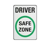 Driver Safe Zone Warning Sticker-Security Sign Outdoor Sign 12 X 8 Inches