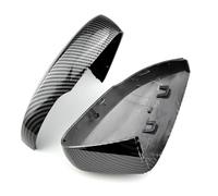 Driver Side Mirror Cover For VW Polo Mk5 6R 6C 2009-2017 ABS Rearview Door Mirror Cover Wing Cap Exterior Protector Housing install(Carbon Look)