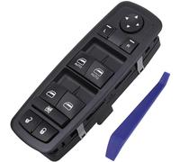 Driver Side Power Window Switch Compatible with 2009-2012 Dodge RAM 1500/2500 / 3500 Quad & Crew Cab Pickup, Double Auto Buttons (Without Power-Fold Mirrors, Replaces 4602863AB, 4602863AC)
