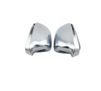 Driver Side Wing Mirror Cover For A4 B8 For A3 For A5 For A6 For Q3 Matte Chrome Silver Rearview Mirror Cover Protection Cap Car(With Hole)