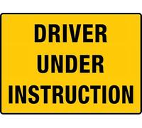 Driver Under Instruction Sign 12”X8” Metal Signs Aluminum Sign Pre-Drilled Holes For Easy Mounting Indoor Or Outdoor Use For Fence Door Or Gate