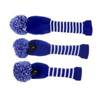 Driver Wood Covers Set - Golf Head Protectors, Yarn Construction, Precision Fit Guard Set Featuring Scratch Resistant Shielding Design | Reliable Safety During Training Rounds Outdoor