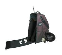 Driver13 Deluxe Riding Boot Bag with Helmet Compartment, Boot Bag for Riding Boots up to 60 cm, Shoulder Strap, Brown, 35 x 30 x 60 cm