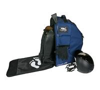 Driver13 Riding Boot Backpack Deluxe with Helmet Compartment, Backpack for Riding Boots, 35 x 30 x 60 cm, Navy Blue