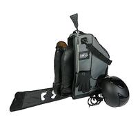 Driver13 Riding Boot Bag Deluxe with Helmet Compartment, Bag for Riding Boots up to 60 cm, Shoulder Strap, Gray, 35 x 30 x 60 cm