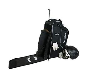 Driver13 Riding Boot Bag or Riding Boot Backpack Deluxe with Helmet Compartment for Riding Boots (Riding Boot Bag Black)