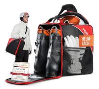 Driver13 ski boot bag with rear compartment boot bag for your boots or snowboard boots (black-red)