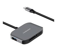 DriverGenius HubStation | 4-in-1 USB-C SD 3.0 Card Reader with 2-Port USB 3.0 Hub - Compact and Fast for Photo and Video Work (Aluminium, U3CR05)