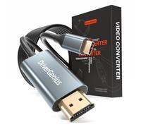 DriverGenius Inferno-X43 USB-C to HDMI 4K30Hz Adapter (1.8m, 1-Pack) | Connect USB-C DP-Alt Mode Compatible Devices to Monitors or TVs for Smooth 4K 30Hz Display In Work, Study & Entertainment