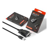 DriverGenius SerialEdgeX Series | USB to Serial RS232 Adapter with 3 x Data Monitoring LEDs, Compatible with Windows 11/macOS【USB232A-B-A, 2-Piece/Package】