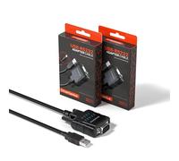 DriverGenius SerialPulseX | 2-Pack USB to RS232 DB9 Adapter with 9 LED Indicators for Real-Time Diagnostics, PL2303 Chipset, USB to COM Port Converter for PLC, CNC & Serial Debugging, Windows & macOS