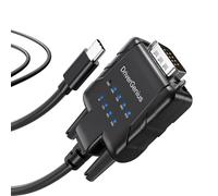 DriverGenius SerialPulseX Series | USB-C to RS232 Adapter Cable with 9 LED Indicators, Full RS232 Support for Real-Time Communication Diagnostics, Windows, macOS, Linux